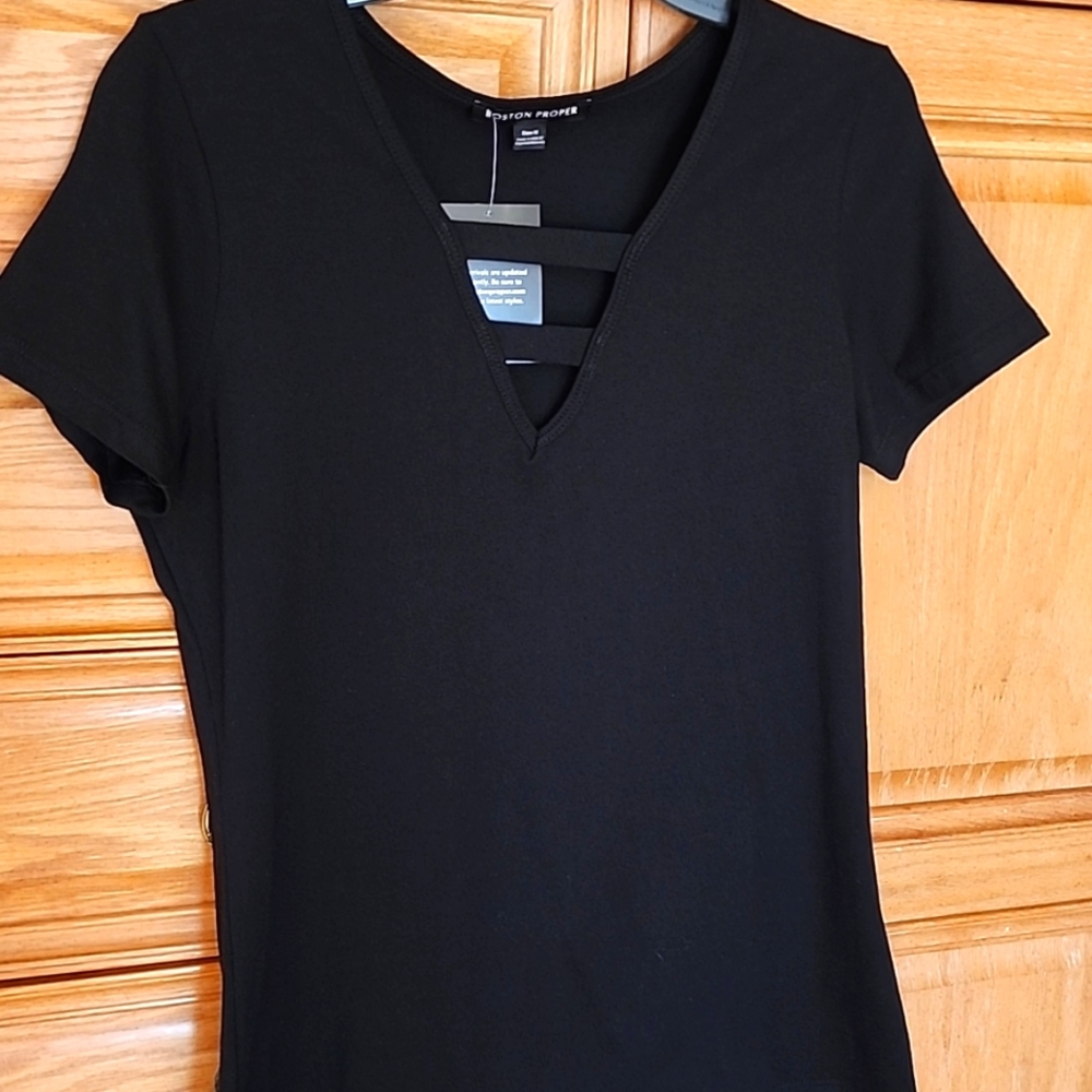 Boston Proper Black Top. NWT